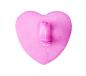 Mobile Preview: Kids button as heart out plastic in purple 14 mm 0,55 inch